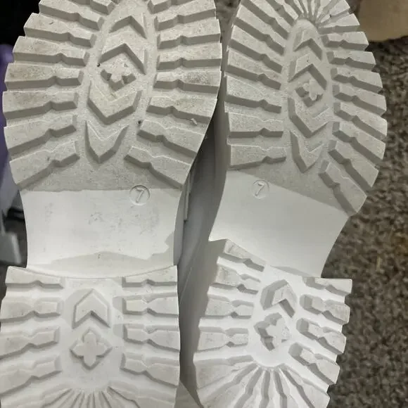 Steve Madden Women's Platform White Loafers Size 7 - Picture 6 of 6